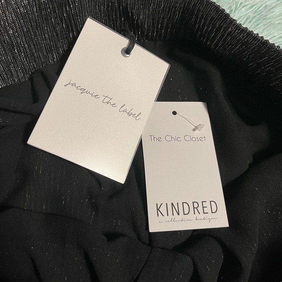 Kindred Jacquie the Label Black and Silver Sheer Pants - Picture 4 of 5